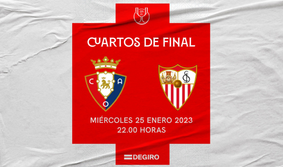Osasuna-Sevilla en los cuartos de final de la Copa del Rey