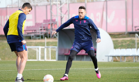 Sevilla FC training on 14 February