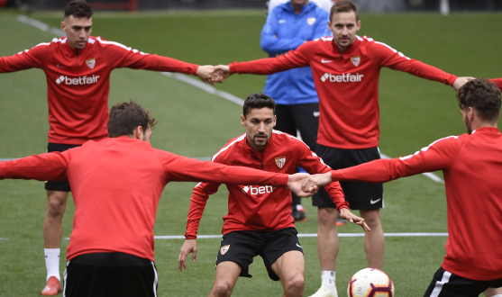 Entrenamiento del Sevilla FC del 24 de abril