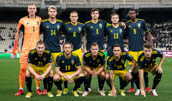 Swedish starting XI against Greece