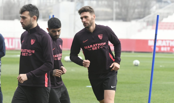 Entrenamiento del Sevilla FC del sábado 1 de febrero