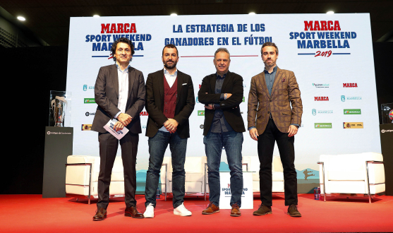 Caparrós alongside José Félix Díaz, Diego Martínez and Jorge Vilda