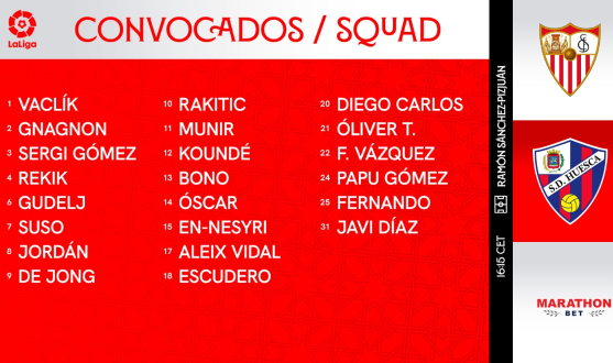 Squad to face SD Huesca