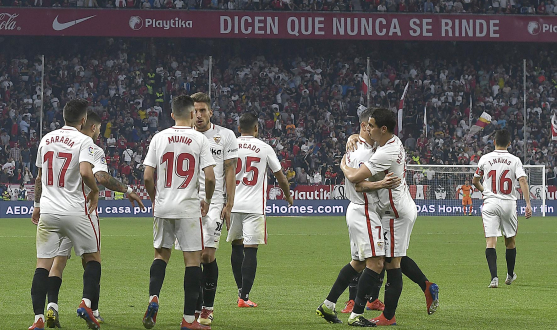Gol del Sevilla FC ante la Real Sociedad
