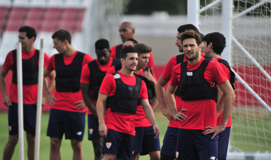 A Sevilla FC training session