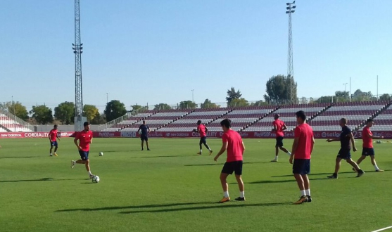 Entrenamiento del Sevilla FC del 2 de octubre de 2017