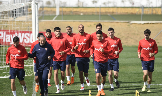 Entrenamiento del Sevilla FC del 7 de marzo
