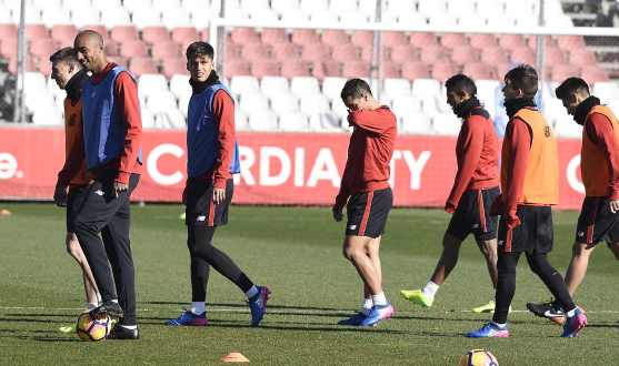 Sevilla FC at the training ground
