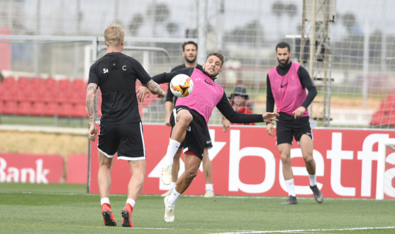 Sevilla FC training in the training village