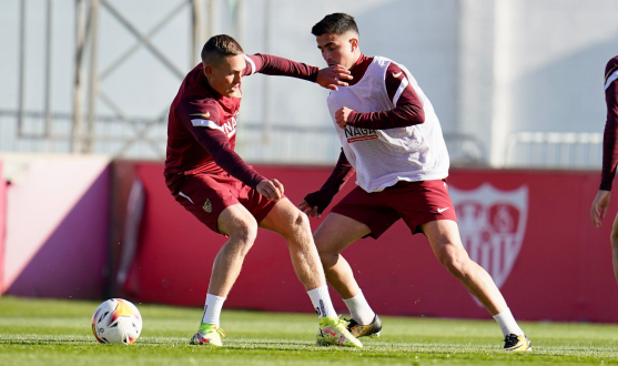Sevilla FC training at the training ground