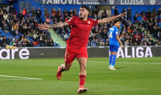 Isaac celebra su primer gol en Getafe