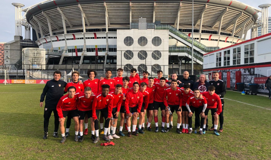 El Sevilla FC durante un torneo en Ámsterdam