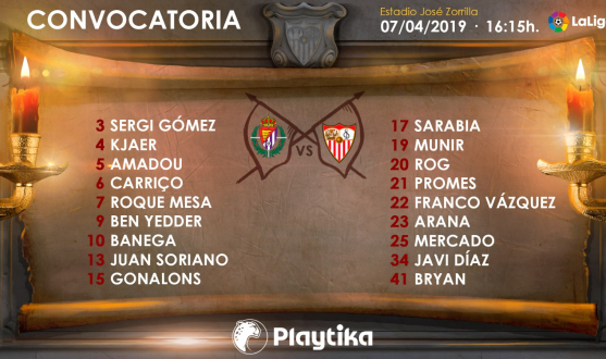 Lista de 18 para Valladolid