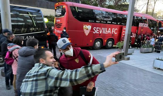 Llegada del Sevilla FC Barcelona