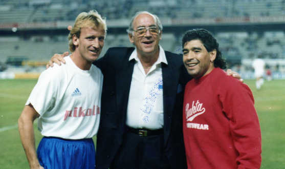 Max Merkel, con Brehme y Maradona