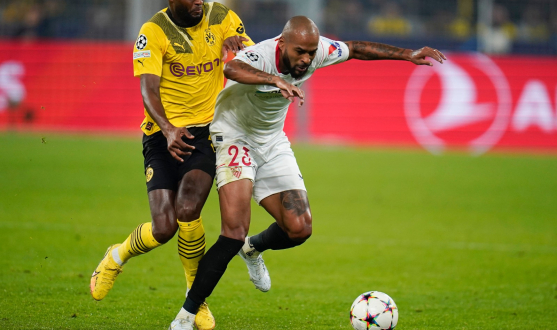 Sevilla FC's Marcão against Borussia Dortmund