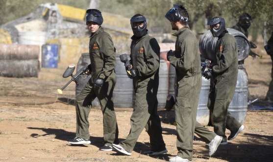 Sevilla FC in a paintball tournament