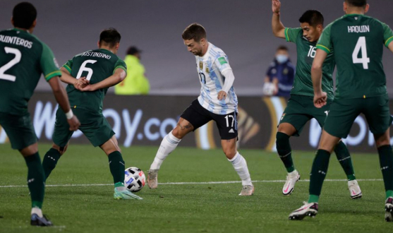 Papu Gómez in the most recent game for Argentina 