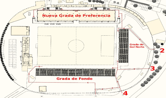 Map of access for main Training Village pitch
