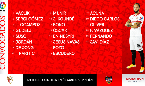 The squad to face Levante UD