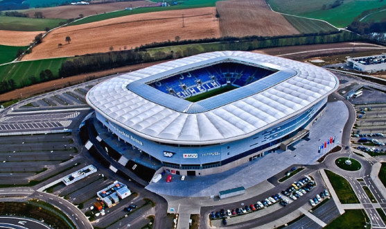Vista aérea del Rhein-Neckar Arena