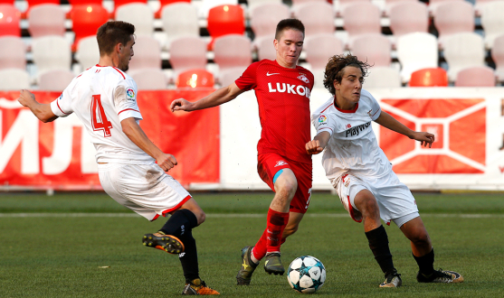 Partido de Youth League entre el Spartak y el Sevilla