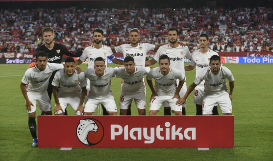 Once inicial del Sevilla FC ante el Újpest