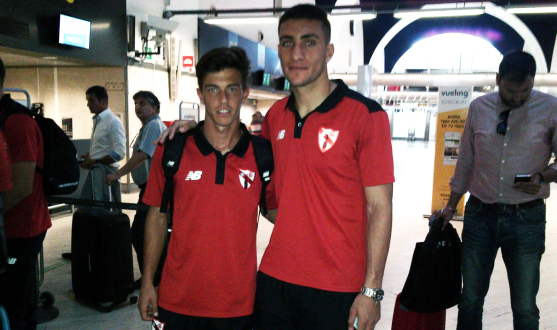Rubén Colmenero y Cristian González del Sevilla Atlético