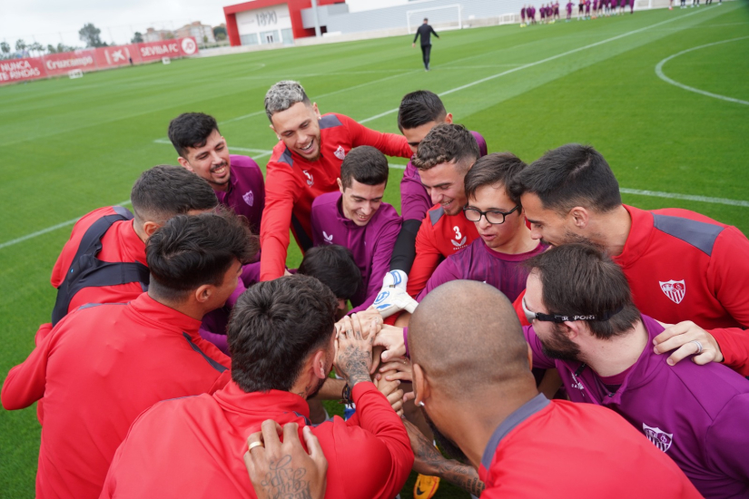 Entrenamiento conjunto con el Sevilla FC Genuine