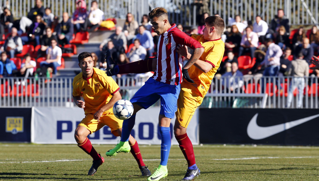 Partido entre el Sevilla y el Atlético de Madrid en Youth League