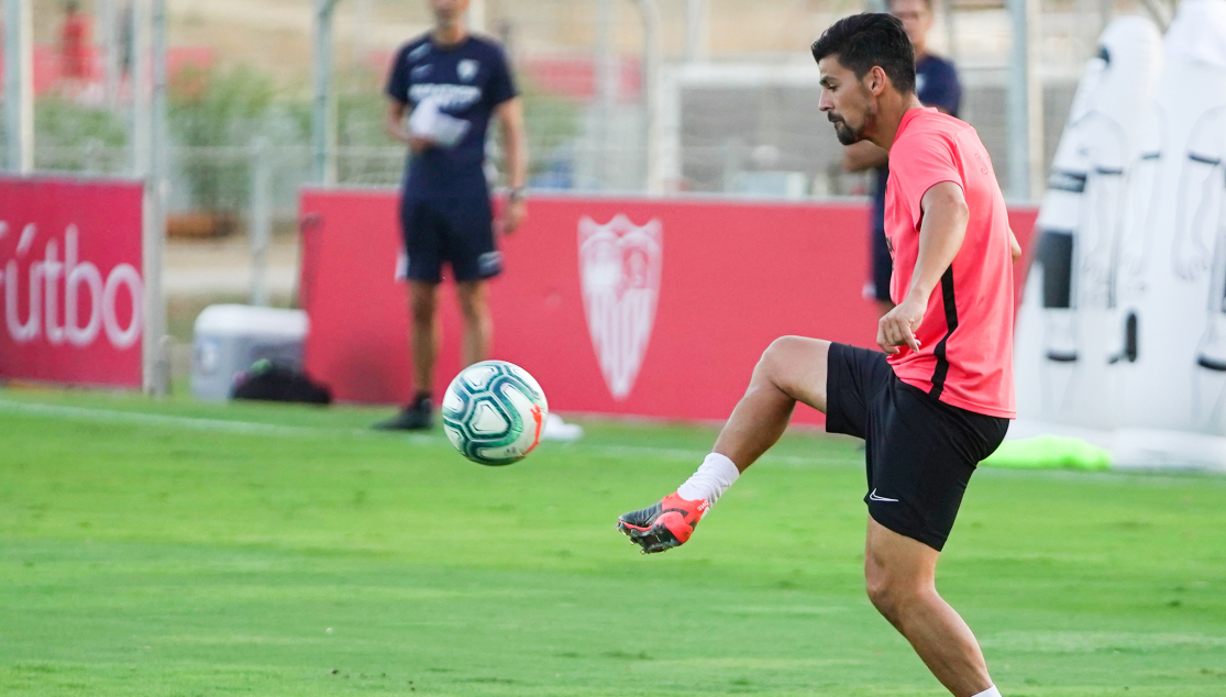 Nolito del Sevilla FC en un entrenamiento